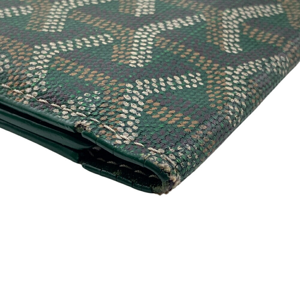 GOYARD Grenelle Herringbone Long Wallet Card Slots Coin Green - Picture 4 of 8
